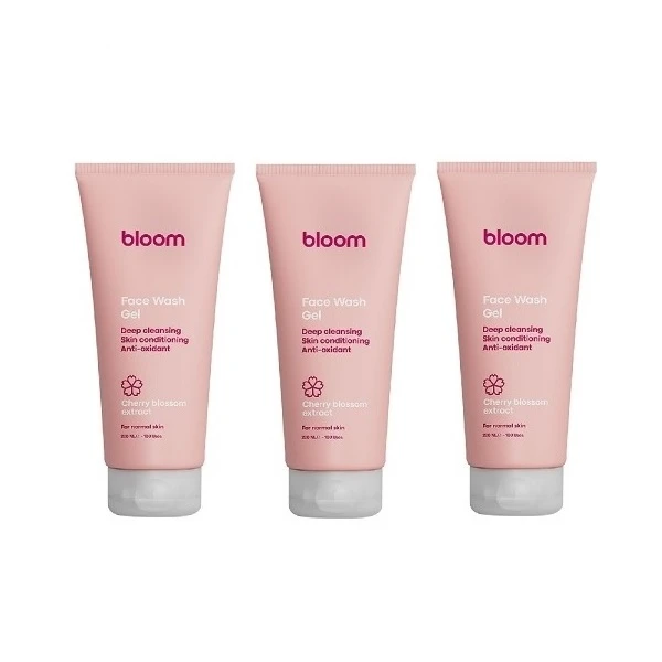 ژل شستشو صورت بلوم مدل شکوفه گیلاس مناسب برای پوست معمولی حجم 200 میلی لیتر بسته 3 عددی