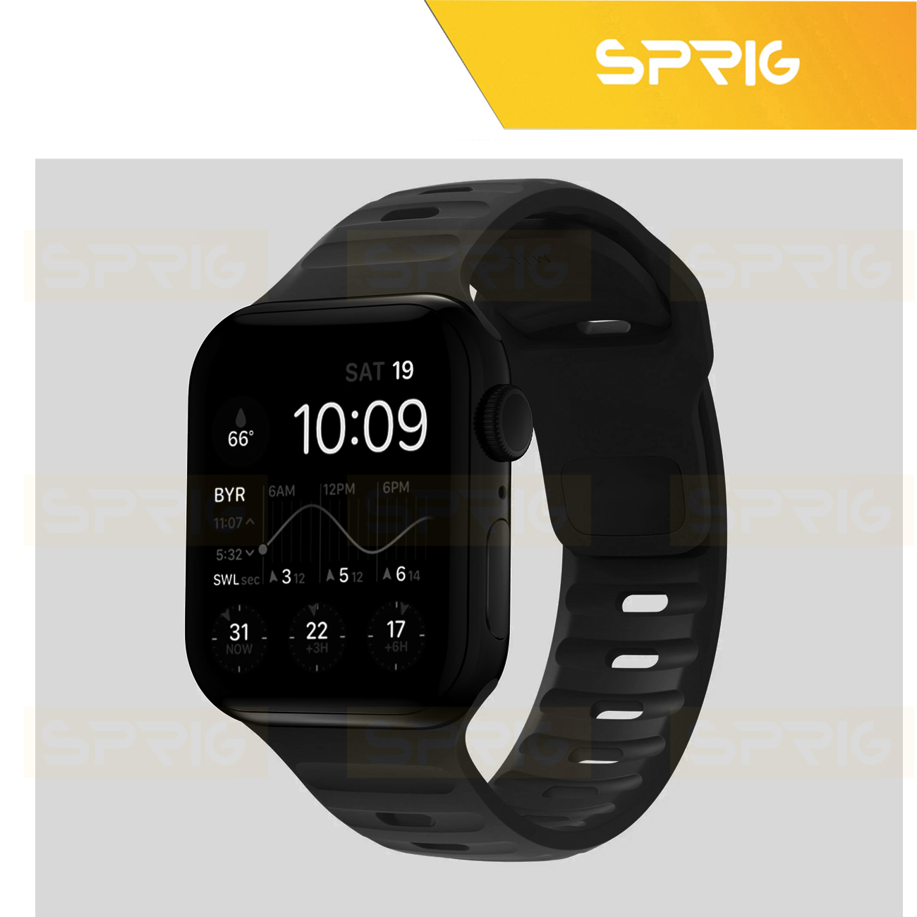 بند اسپریگ مدل Spig Protection مناسب برای اپل واچ Ultra / Ultra 2 49mm به همراه کاور