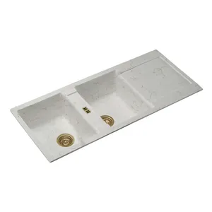 سینک ظرفشویی گرانیت توکار دو لگنه ای ال کا مدل ELK-SG5-SE-T