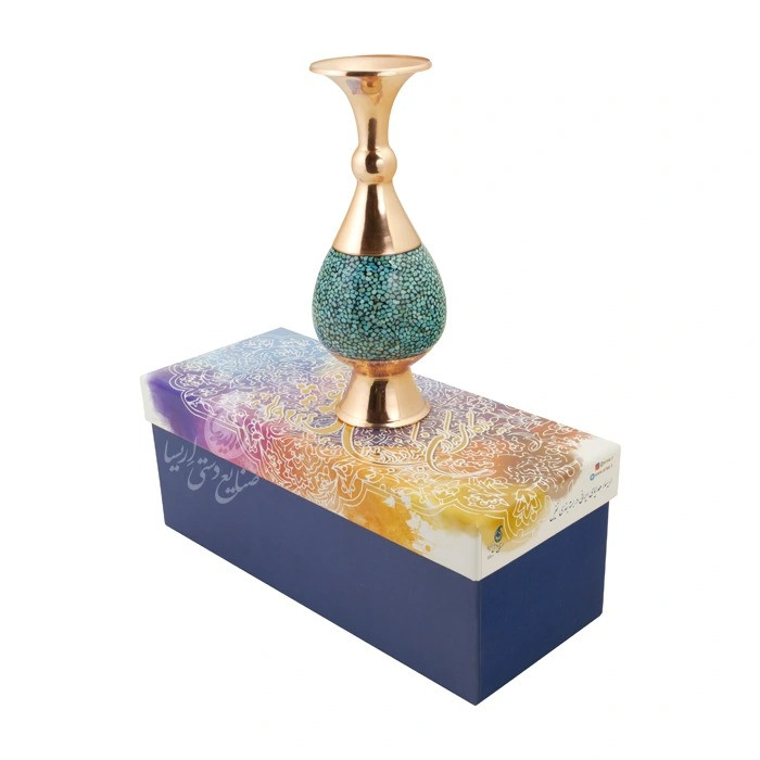 گلدان فیروزه کوبی صنایع دستی اریسا کد 20
