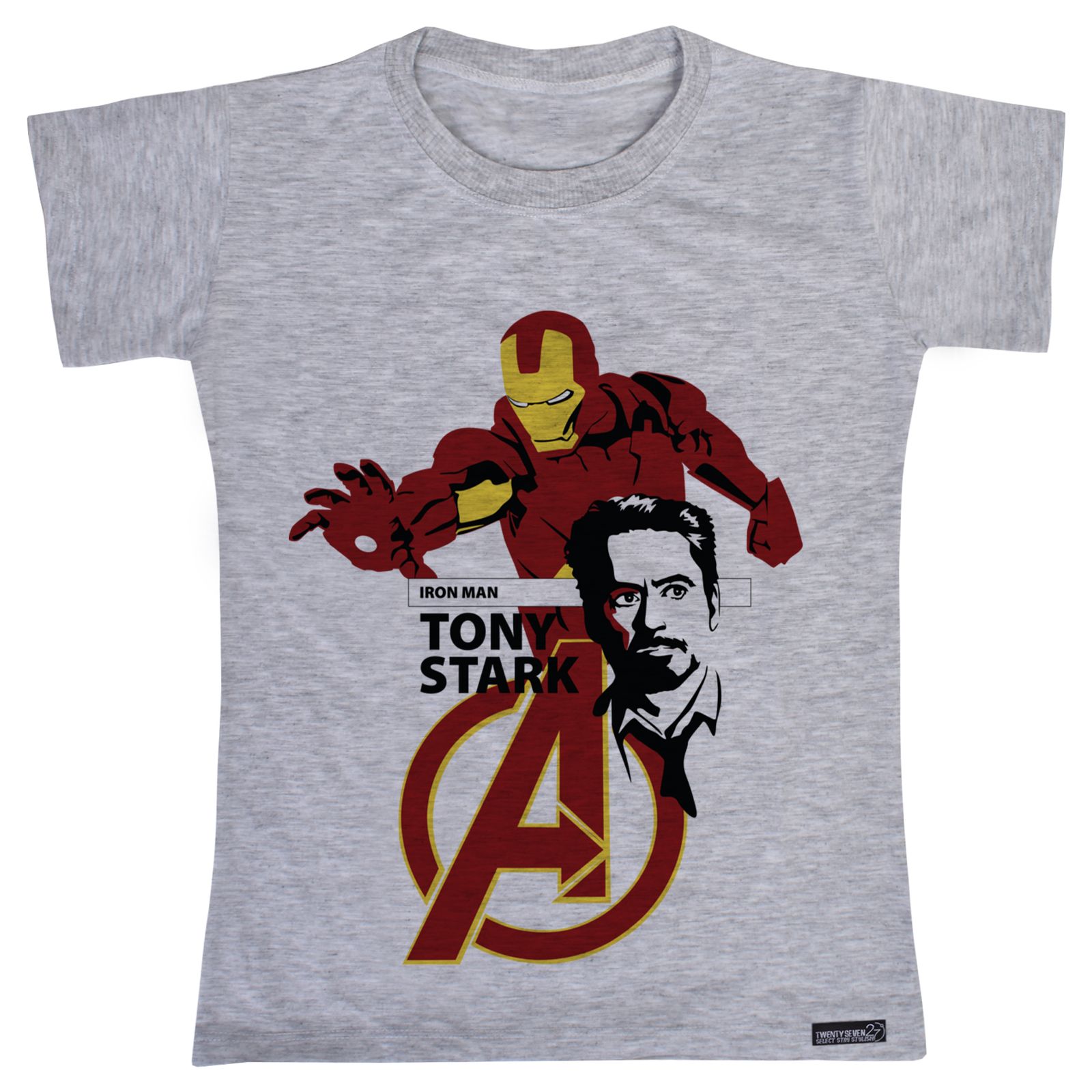 تی شرت آستین کوتاه دخترانه 27 مدل Assemble Iron Man کد MH908 -  - 1