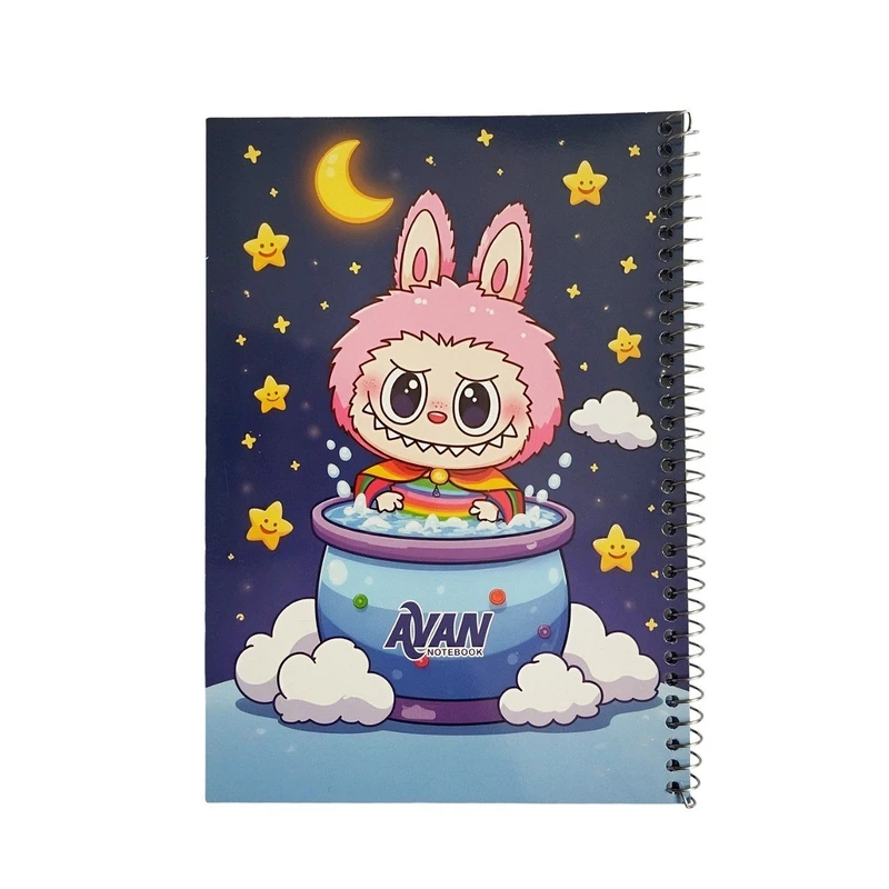 دفتر مشق 40 برگ مدل حاشیه دار طرح لبوبو