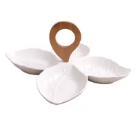 اردوخوری مدل چهارخانه طرح برگ کد 8075