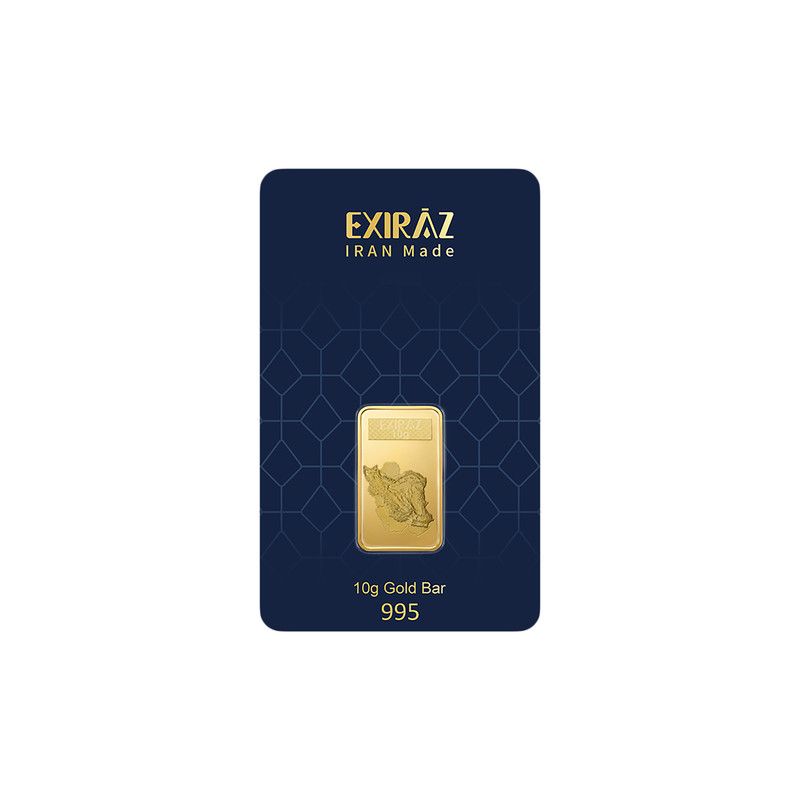 شمش طلا 24 عیار اکسیراز مدل EXI-IRN10