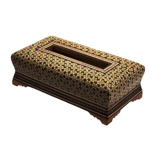 جعبه دستمال کاغذی خاتم کاری مدل wdy