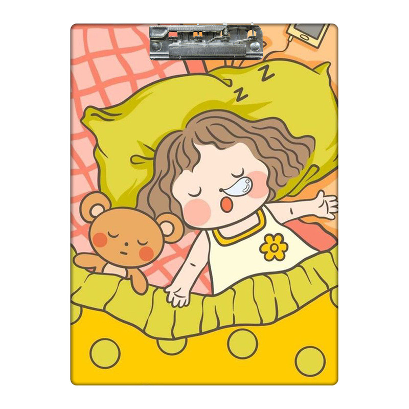 تخته شاسی طرح دختر و خرس خوابالو  کد 4581896 سایز A4