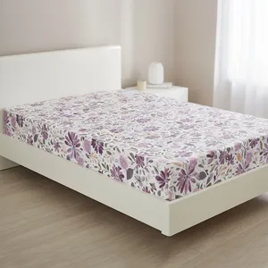 ملحفه فیلور آدنو مدل بنفشه کد FI44 دونفره سایز 160x200 سانتی‌متر