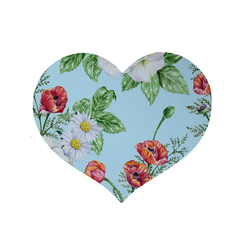 پادری مدل قلب طرح گل کد 5895 سایز 90x90 سانتی متر 