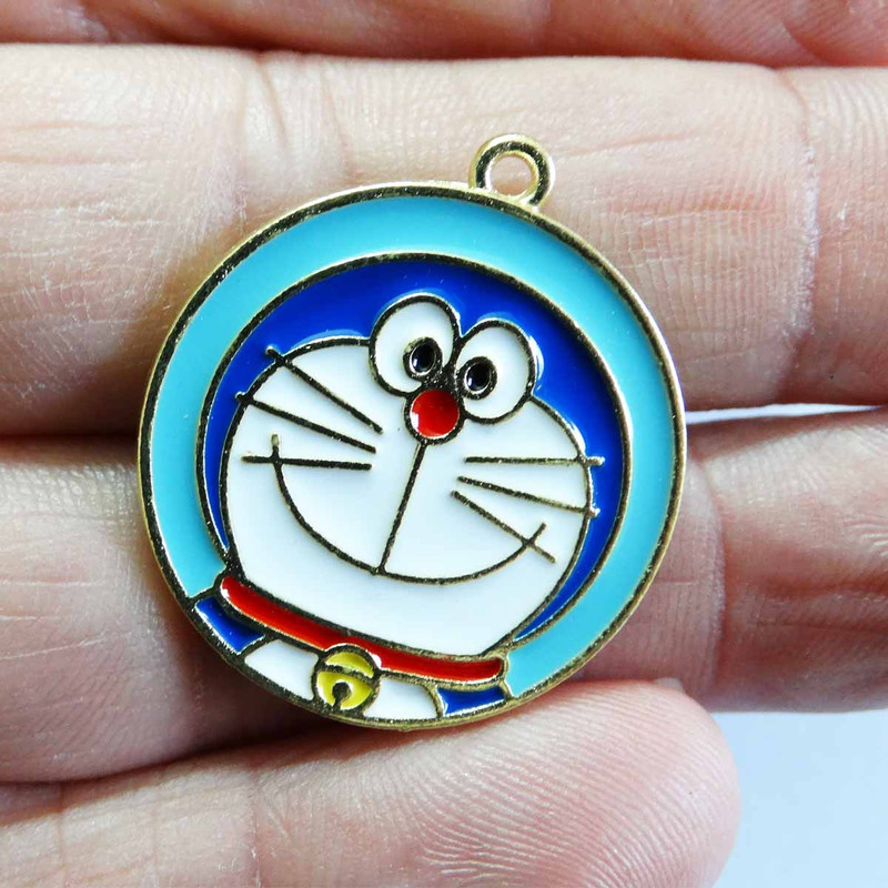 آویز گردنبند بچگانه مدل گربه شیطون خندان کد AG 1007