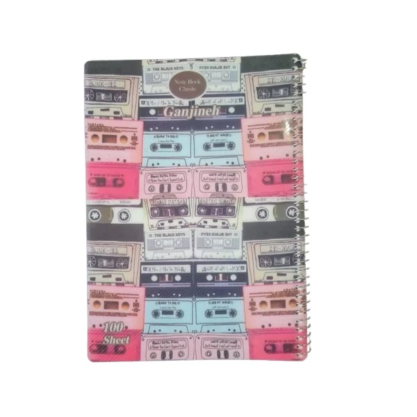 دفتر مشق 100 برگ گنجینه مدل سیمی کد 28