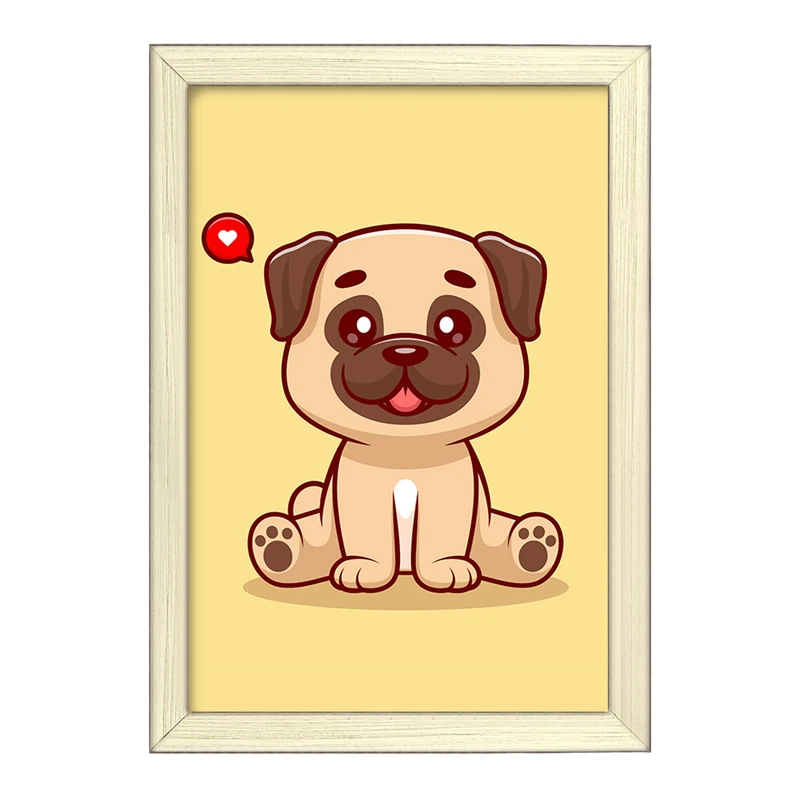 تابلو خندالو طرح حیوانات بامزه سگ کد 29721