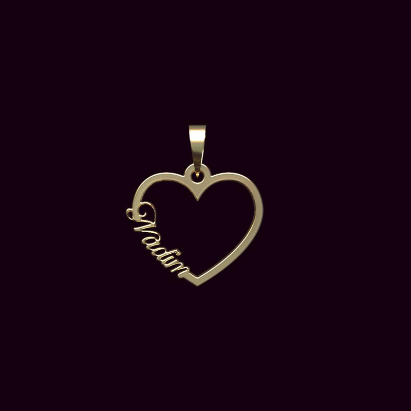 آویز گردنبند طلا 18 عیار زنانه مدوپد مدل اسم ندیم nadim کد PB1-11093