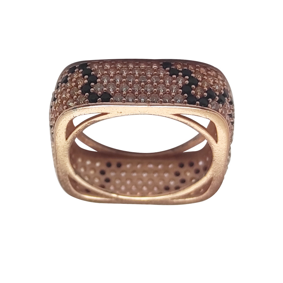 انگشتر نقره زنانه سلین کالا مدل پوست ببری COD-14