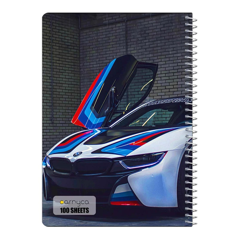 دفتر مشق 100 برگ سیمی کارنیکا طرح ب ام و BMW کد 92044