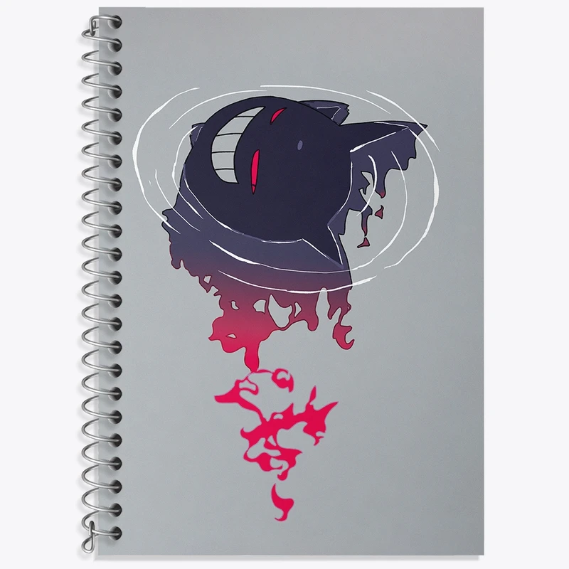 دفتر زبان 50 برگ خندالو مدل دو خط طرح بازی پوکمون (pokemon) کد 32730