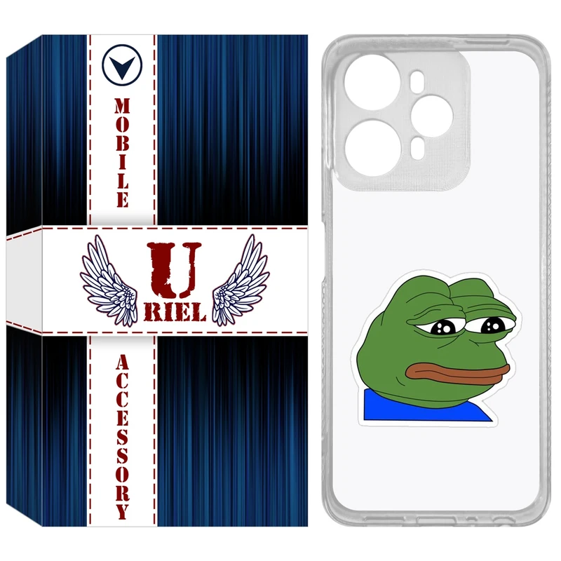 کاور یوریل مدل Clear کد 86 طرح قورباغه غمگین مناسب برای گوشی موبایل وکال V1 / V1 Plus