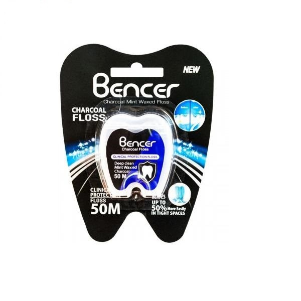 مسواک بنسر مدل Silver Charcoal با برس متوسط به همراه نخ دندان بنسر مدل Charcoal
