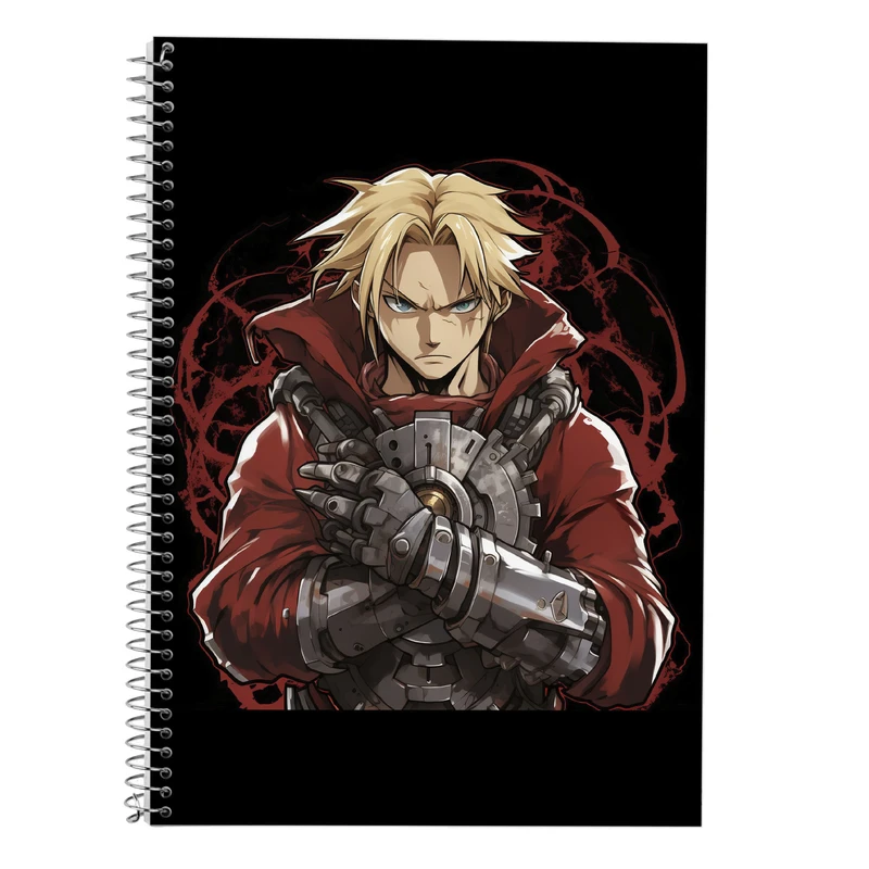 دفتر زبان 50 برگ مدوپد مدل دوخط طرح Fullmetal Alchemist کد DF2303