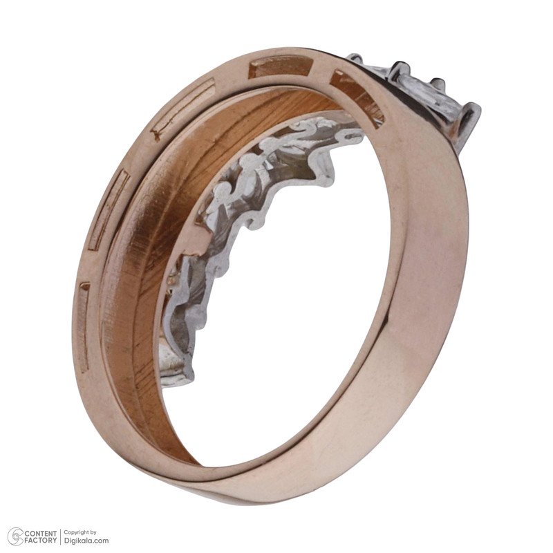 حلقه طلا 18 عیار زنانه مایا ماهک مدل MR138103 طرح تاج - 4