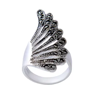 انگشتر نقره زنانه بازرگانی میلادی مدل فول نگین کد AW_344