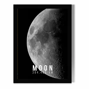 تابلو مدل دیواری طرح ماه Moon کد FD460