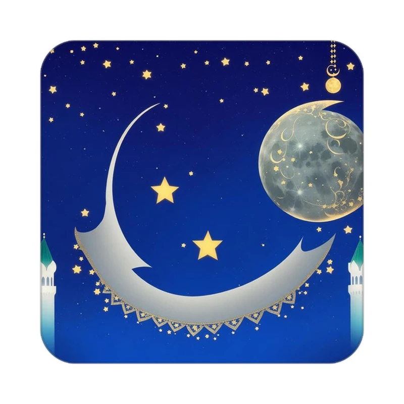 زیر لیوانی کاکتی طرح ماه و ستاره مدل mp52944