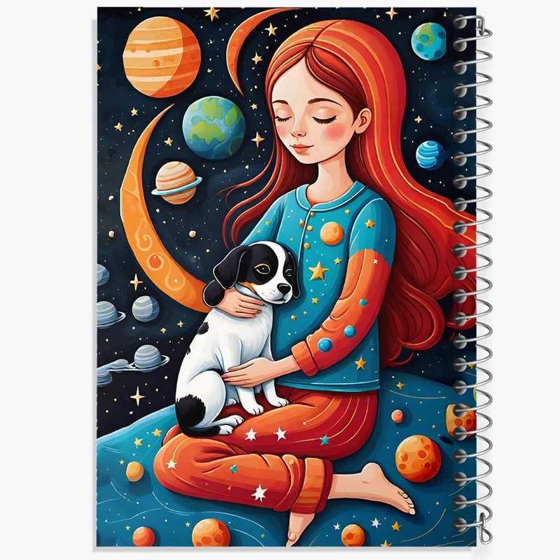  دفتر شطرنجی 50 برگ مدل نقطه ای طرح دخترانه کد F5144