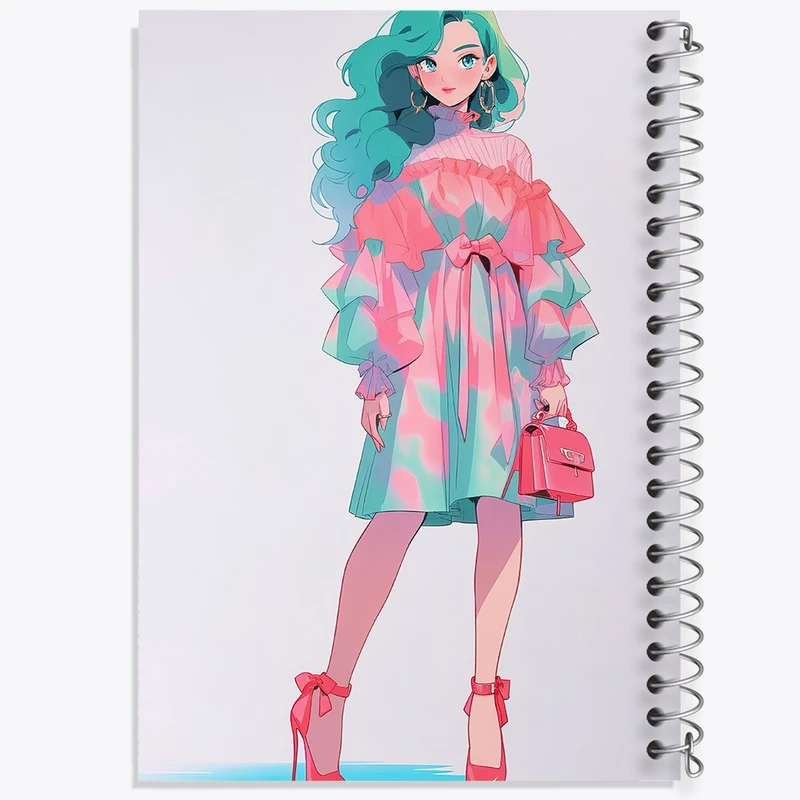 دفتر مشق 100 برگ خندالو طرح دخترانه کد F630