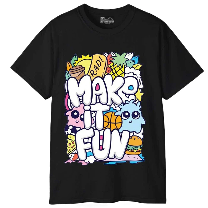 تی‌شرت آستین کوتاه مردانه پاد آفرین مدل جمله مینیمال انگلیسی کد 1657