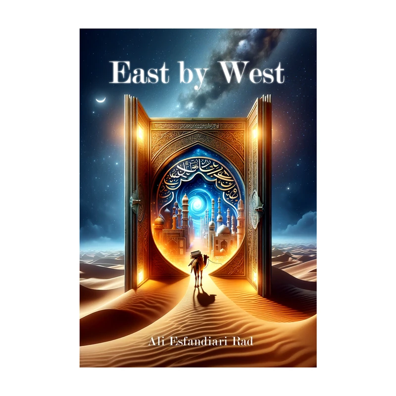 کتاب east by west اثر علی اسفندیاری راد نشر متخصصان