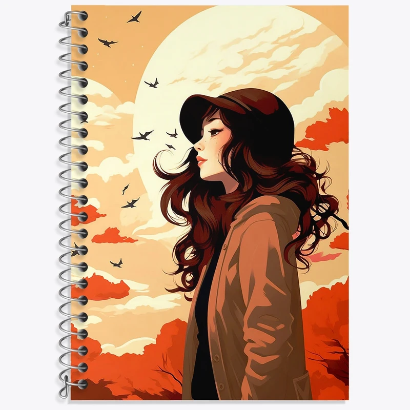 دفتر زبان 50 برگ خندالو مدل دو خط طرح دخترانه کد N1435