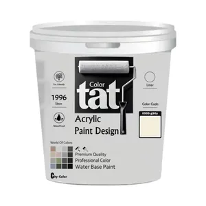 رنگ کرم نباتی روشن نیمه مات اکرولیک تات کد 0505-g90y حجم 4 لیتر