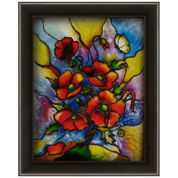 تابلو ویترای طرح گل کد 52398016