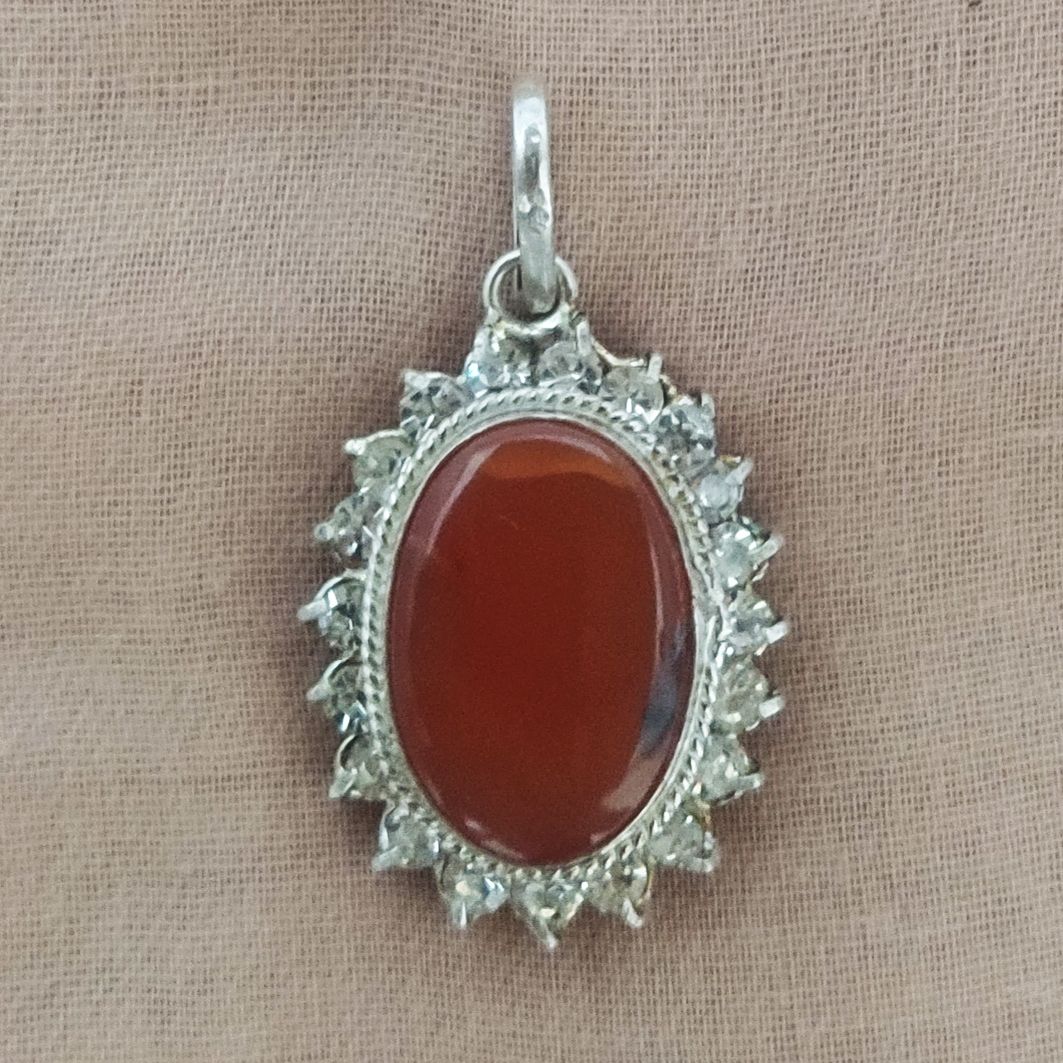 آویز گردنبند نقره زنانه سلین کالا مدل عقیق کد ce-new110 -  - 1