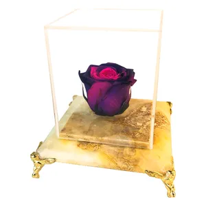 گل رز جاودان مدل پایه سنگی کد PS 003