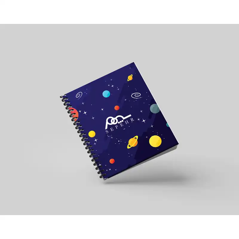 دفتر سپهر طرح سیاره مدل بولت ژورنال نقطه ای