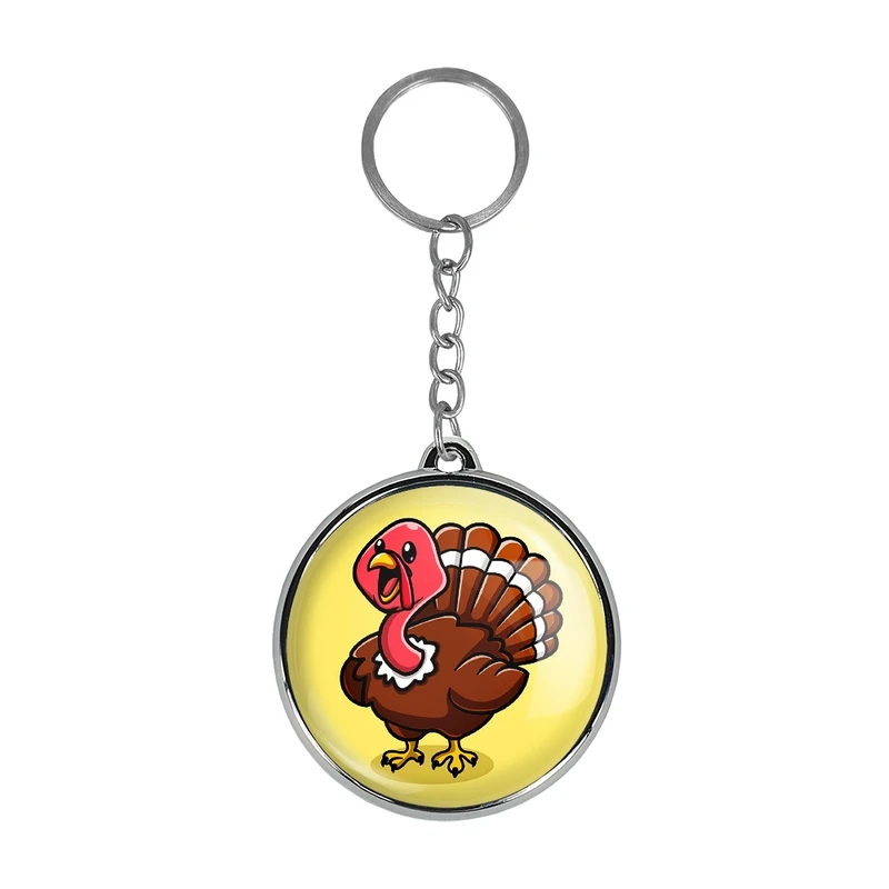 جاکلیدی خندالو طرح حیوانات بامزه بوقلمون مدل دوطرفه کد 2966529666