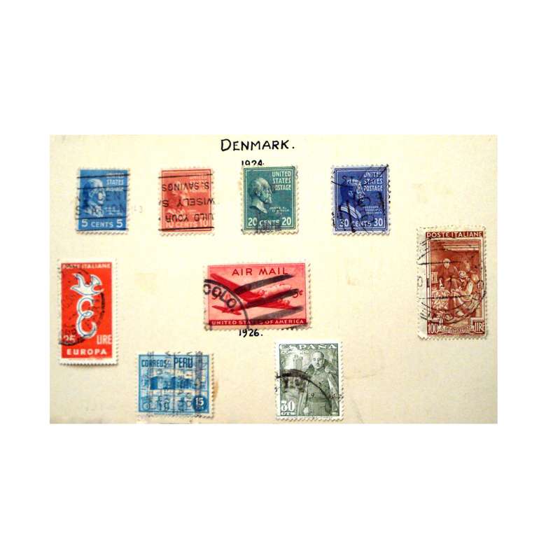 تمبر یادگاری مدل مشاهیر دانمارک کد DS1981 مجموعه 9 عددی