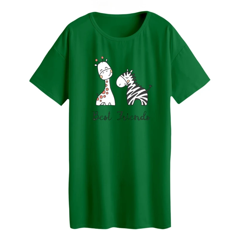 تی شرت لانگ آستین کوتاه زنانه مدل زرافه کد 13