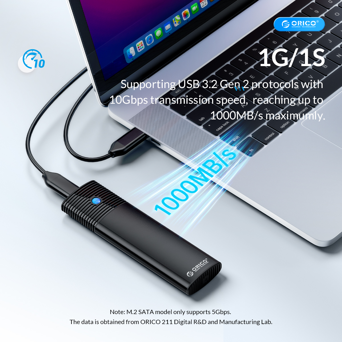 قاب اس اس دی اکسترنال NVMe M.2 اوریکو مدل PWM2-G2