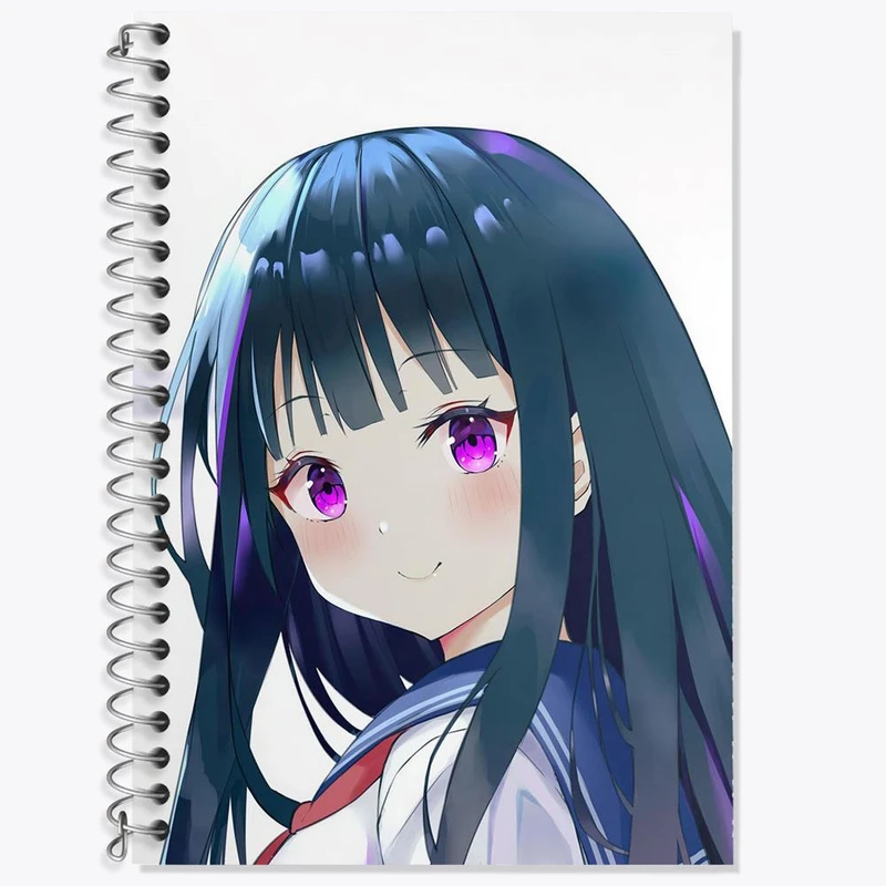 دفتر زبان 50 برگ خندالو مدل سه خط طرح چیتاندا انیمه هیوکا Hyouka کد 17051