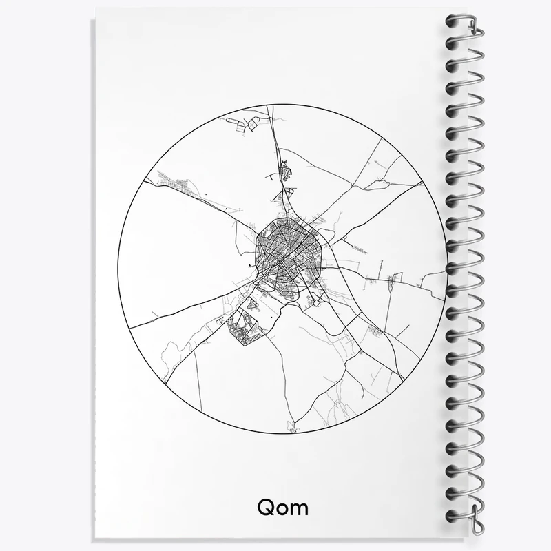 دفتر نقاشی 50 برگ خندالو طرح نقشه شهر قم کد F1706