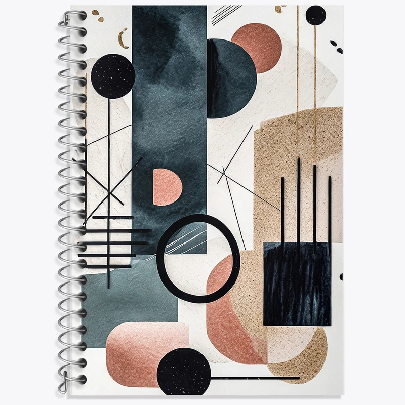 دفتر زبان 50 برگ خندالو مدل دو خط طرح دکوراتیو (decorative) کد F753