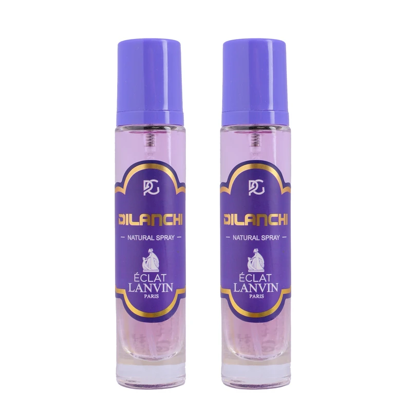 عطر جیبی زنانه دیلانچی مدل اکلت با رایحه شیرین حجم 30 میلی‌لیتر مجموعه 2 عددی