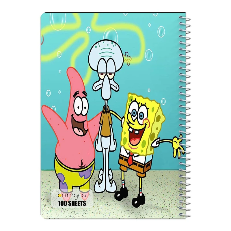 دفتر مشق 100 برگ سیمی کارنیکا طرح باب اسفنجی spong bob کد 83006