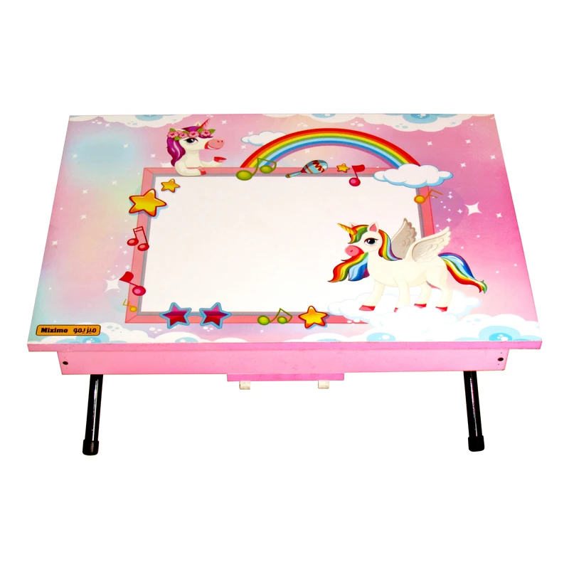 میز کودک میزیمو مدل باکسدار طرح اسب تک شاخ 1 کد 3401