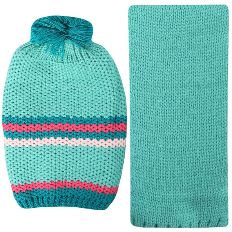 ست کلاه و شال گردن بافتنی بچگانه مدل PJ-107003