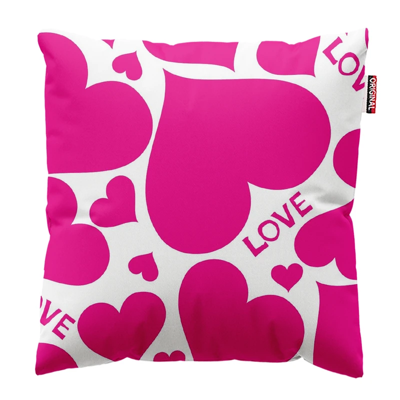   کوسن پاد آفرین طرح قلب و عشق کد 4860 سایز 30*30 سانتی متر