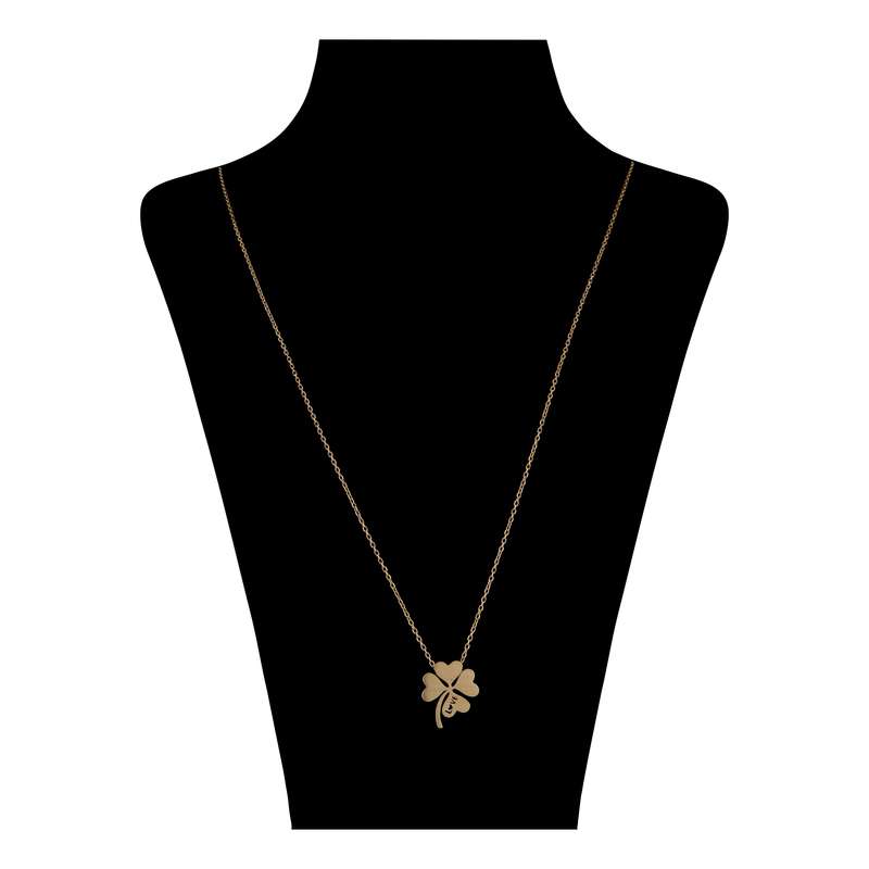 گردنبند طلا 18 عیار زنانه مایا ماهک مدل MM1831 طرح شبدر 4پر نماد شانس