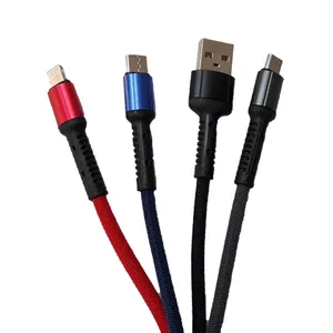 کابل تبدیل USB به microUSB / usb-c / لایتنینگ جی فوز مدل CA-73 طول 0.2 متر